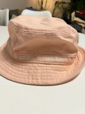 Adidas Pink Logo Bucket Hat